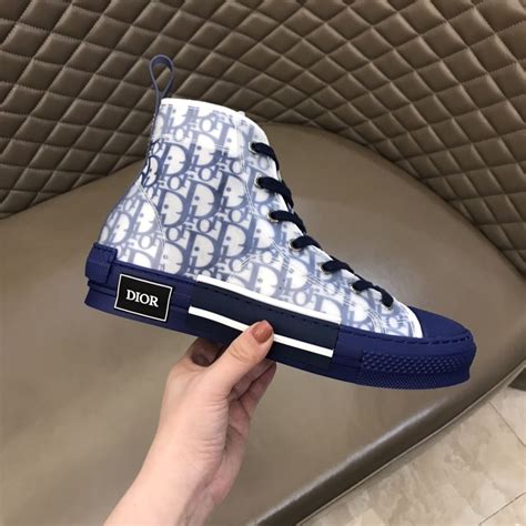 dior trainers blue and white|men's dior high tops.